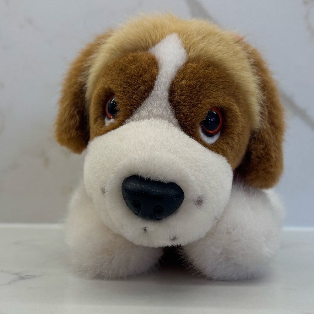 Vintage 1993 Beethoven Movie Missy Saint Bernard Puppy Pink Bow Plush Stuffie